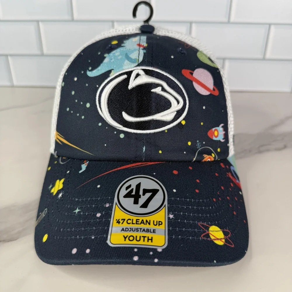 Penn State Nittany Lions Hat Cap Snap Back Youth Navy 47‎ Clean Up Trucker